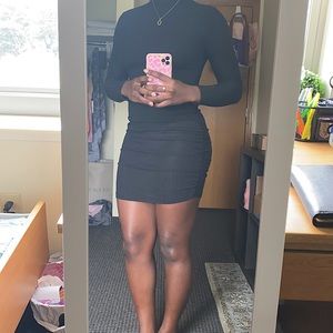 Ribbed Long Sleeve Bodycon Mini Dress
